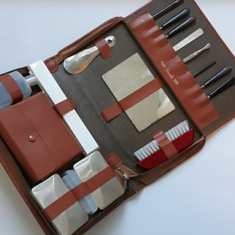 Vtg 1940 Grant's Mens Toiletry Kit